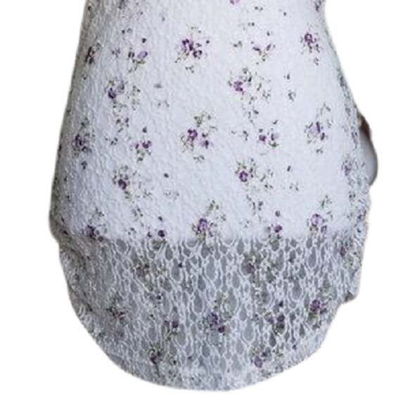 Maurices, Sleeveless lace top, ruched up on the sides with elastic - Size M - Picture 3 of 7